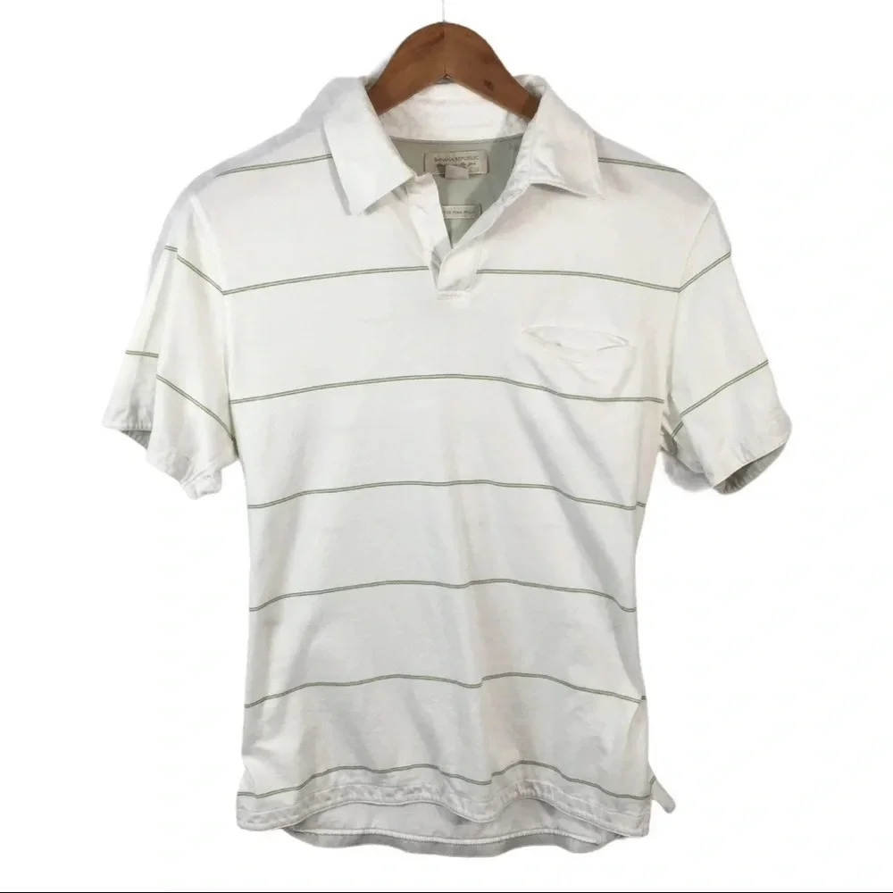 PO365 Banana Republic Designer Striped Polo S